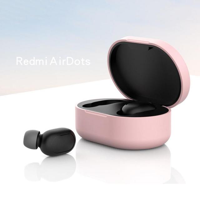 Silicone For Redmi Airdots Case Protective Cover With Hook For Xiaomi Mi Redmi AirDots 2 Cover Earphone Wireless Charging Box