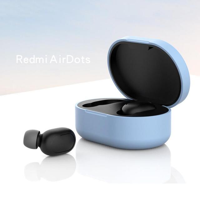 Silicone For Redmi Airdots Case Protective Cover With Hook For Xiaomi Mi Redmi AirDots 2 Cover Earphone Wireless Charging Box