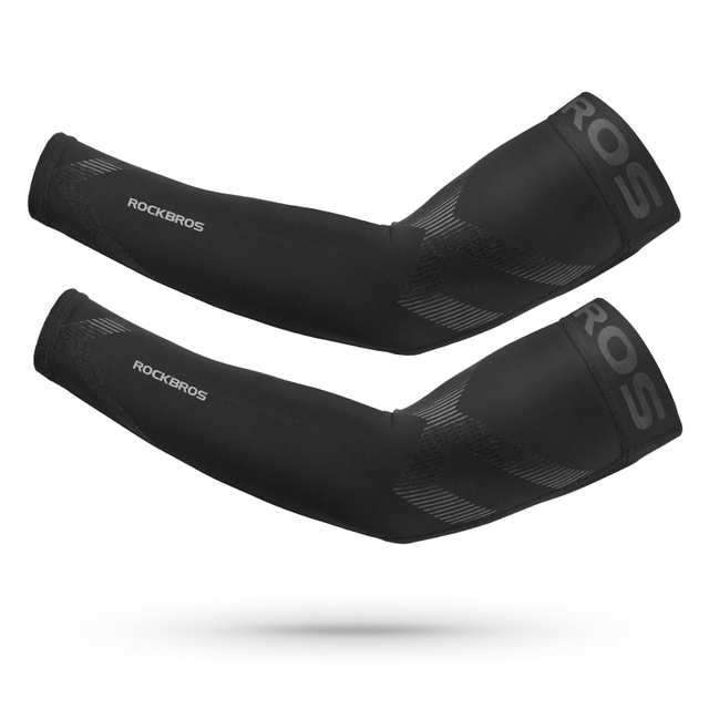 Bike Arm Gloves Sleeves UPF50 Anti-UV Widened Anti-slip Stripe Breathable Men Women Arm Warmers Running Cycling Arm Cover Cuff