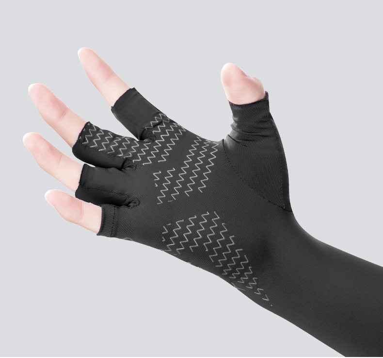 2 In 1 Sport Arm Sleeve Glove Breathable Elasticity Running Hiking Driving Sleeves Arms Warmer Glove For Sun Protection