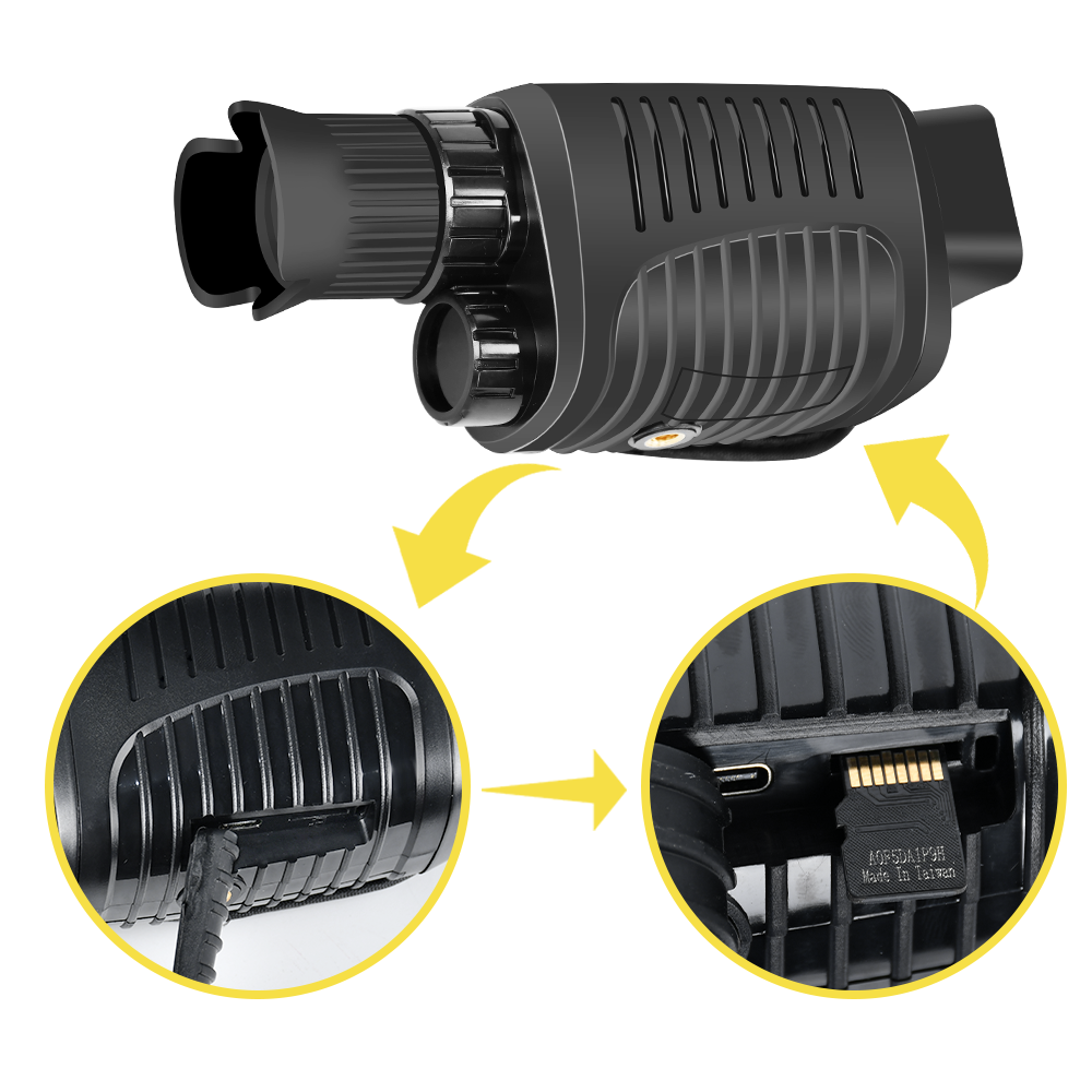 1080P HD Monocular Night Vision Device Infrared 5x Digital Zoom Hunting Telescope Outdoor Day Night Dual Use Full Dark 300m