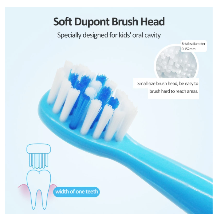 Musical Electric Toothbrush For Children Dental Electric Toothbrush Kids Oral Sonic Toothbrush Rechargeable 2 Tooth Brush Nozzle