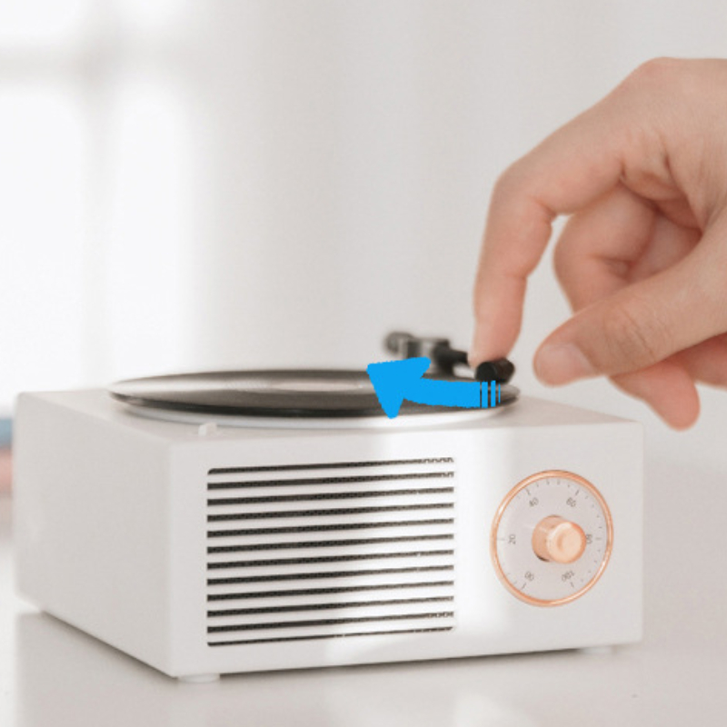 Vinyl Record Player Bluetooth Speaker Wireless Mini Stereo Portable Multi-Function