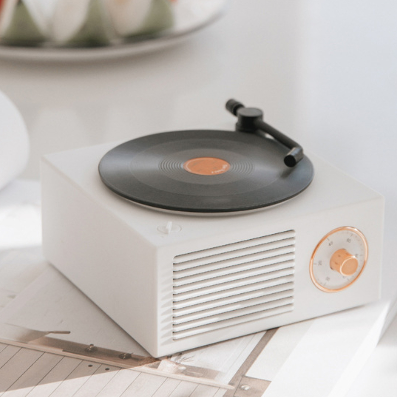 Vinyl Record Player Bluetooth Speaker Wireless Mini Stereo Portable Multi-Function