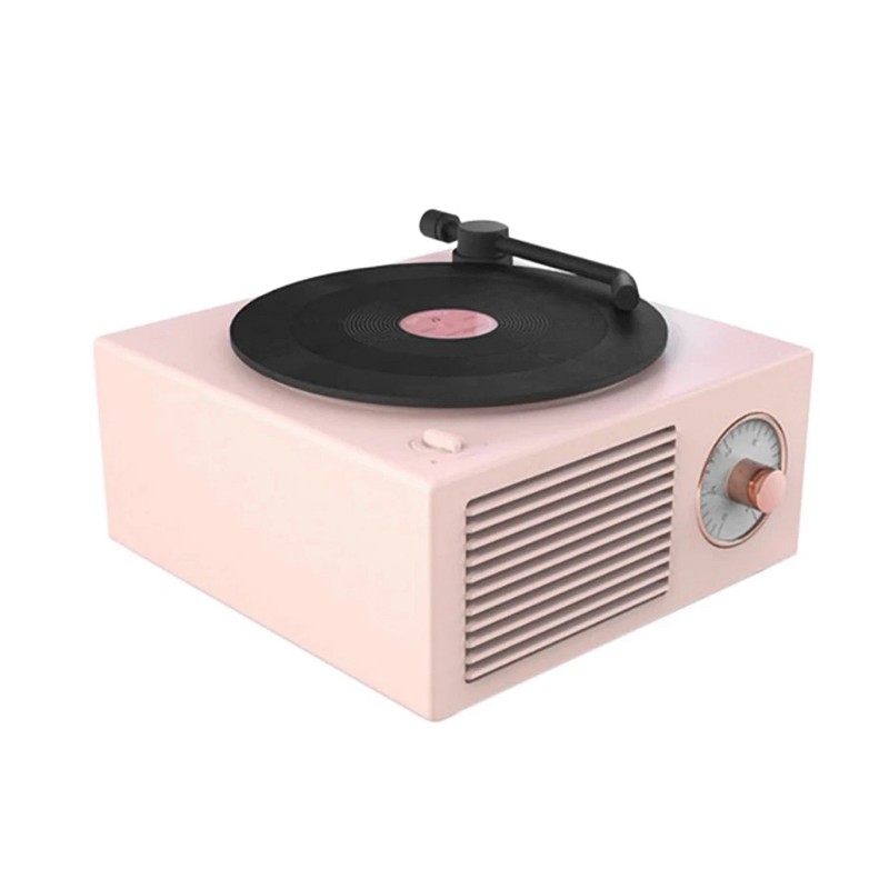 Vinyl Record Player Bluetooth Speaker Wireless Mini Stereo Portable Multi-Function