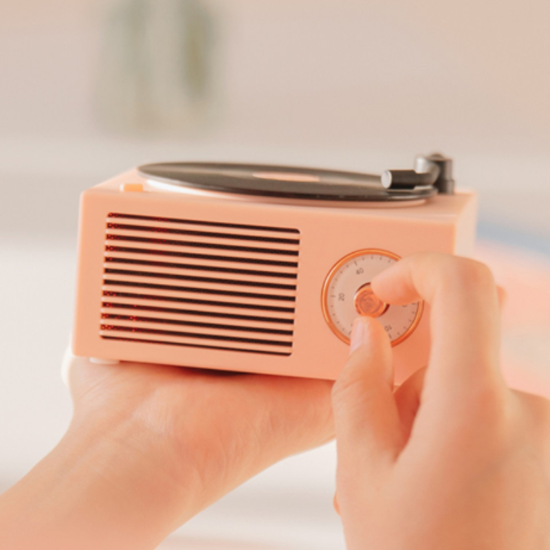 Vinyl Record Player Bluetooth Speaker Wireless Mini Stereo Portable Multi-Function