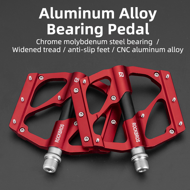 Outdoor Bearing Bicycle Pedales Waterproof Dust-proof Flat Aluminum Alloy Pedals 9/16" Sealed Bearing BMX Road MTB Pedals