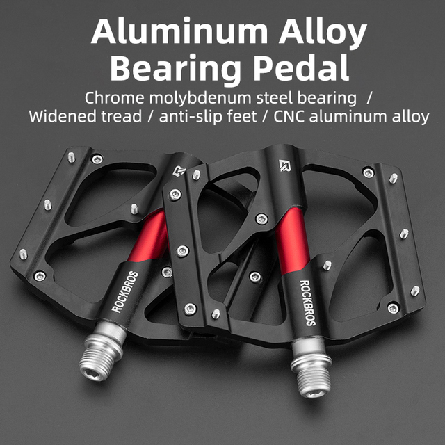 Outdoor Bearing Bicycle Pedales Waterproof Dust-proof Flat Aluminum Alloy Pedals 9/16" Sealed Bearing BMX Road MTB Pedals