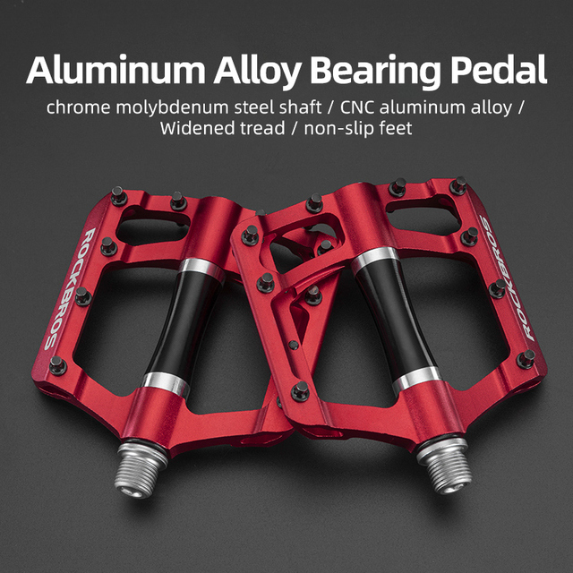 Outdoor Bearing Bicycle Pedales Waterproof Dust-proof Flat Aluminum Alloy Pedals 9/16" Sealed Bearing BMX Road MTB Pedals