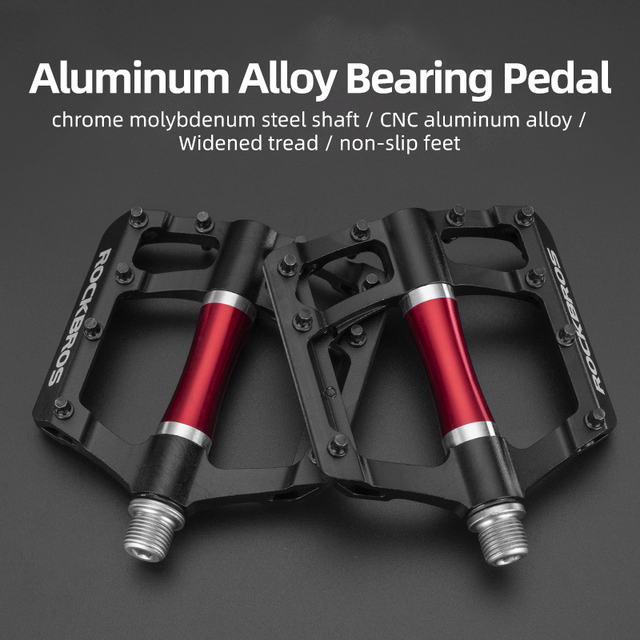 Outdoor Bearing Bicycle Pedales Waterproof Dust-proof Flat Aluminum Alloy Pedals 9/16" Sealed Bearing BMX Road MTB Pedals