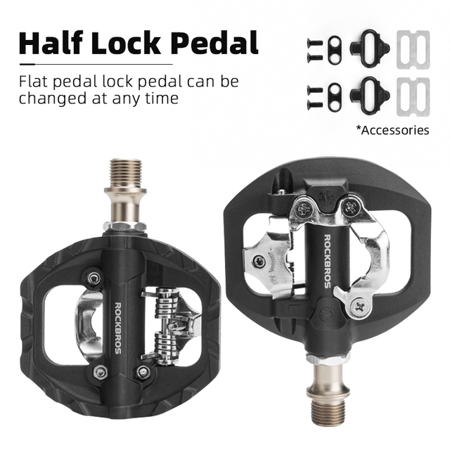 Outdoor Bicycle Lock Pedal Free Cleat SPD System MTB Road Aluminum Sealed Bearing Lock Cycling Pedal Accessories