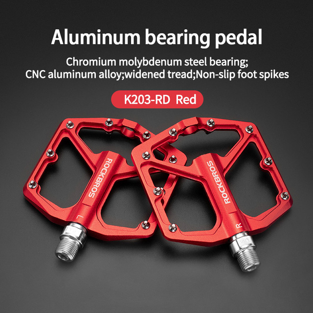 Outdoor Bike Pedals MTB Aluminum CNC Alloy Sealed DU Bearing MTB Pedals Non-slip Spikes Wearable Pedals Bike Accessories
