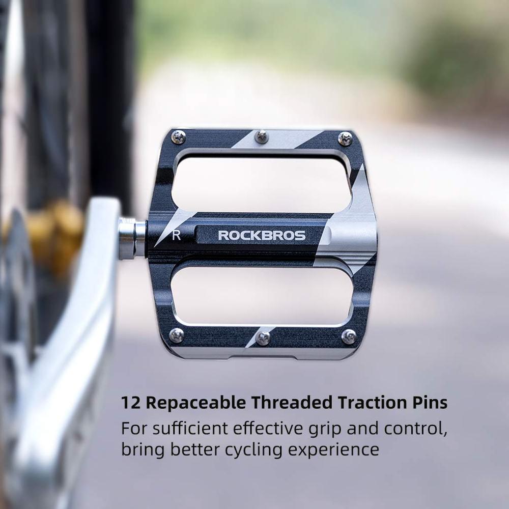 Outdoor Bike Pedals MTB Aluminum CNC Alloy Sealed DU Bearing MTB Pedals Non-slip Spikes Wearable Pedals Bike Accessories