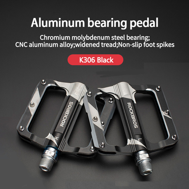 Outdoor Bike Pedals MTB Aluminum CNC Alloy Sealed DU Bearing MTB Pedals Non-slip Spikes Wearable Pedals Bike Accessories