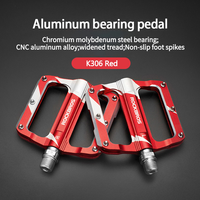 Outdoor Bike Pedals MTB Aluminum CNC Alloy Sealed DU Bearing MTB Pedals Non-slip Spikes Wearable Pedals Bike Accessories