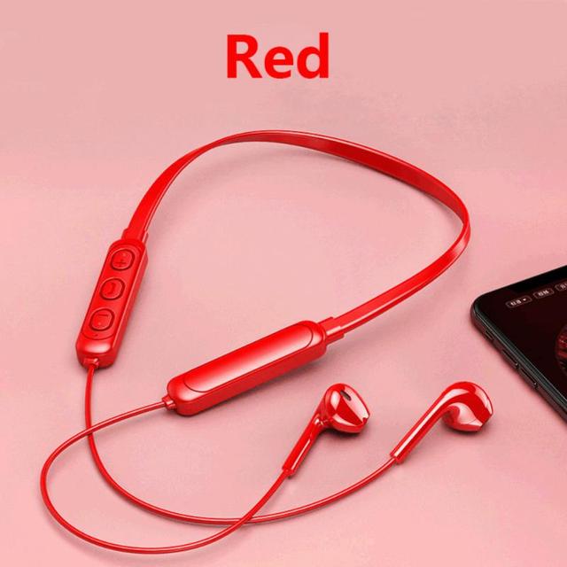 Wireless Headphones V5.1 Bluetooth-Compatible Earphones Bass Stereo Wireless Neckband Earphone with Mic