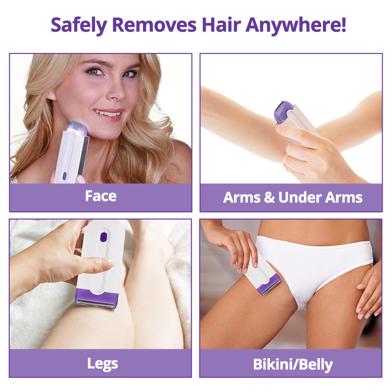 Professional Painless Hair Removal Kit Laser Touch Epilator USB Rechargeable Women Body Face Leg Bikini Hand Shaver Hair Trimmer