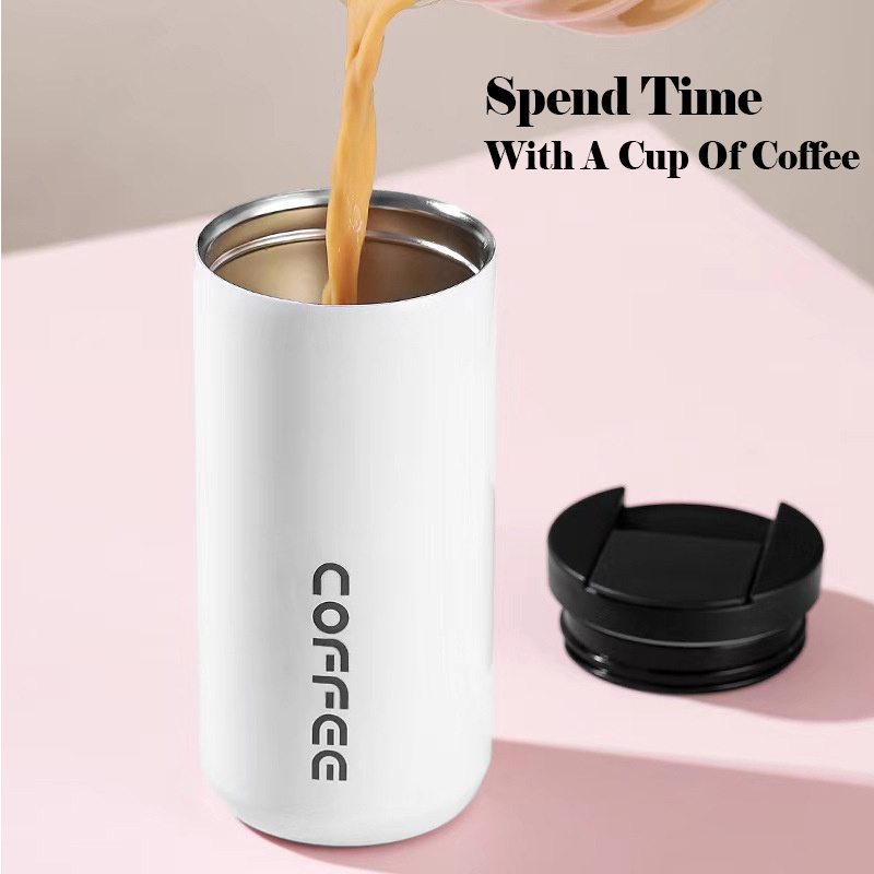 500ml 304 Stainless Steel Milk Tea Coffee Mug Leak-Proof Thermos Mug Travel Thermal Cup Thermosmug Water Bottle For Gifts