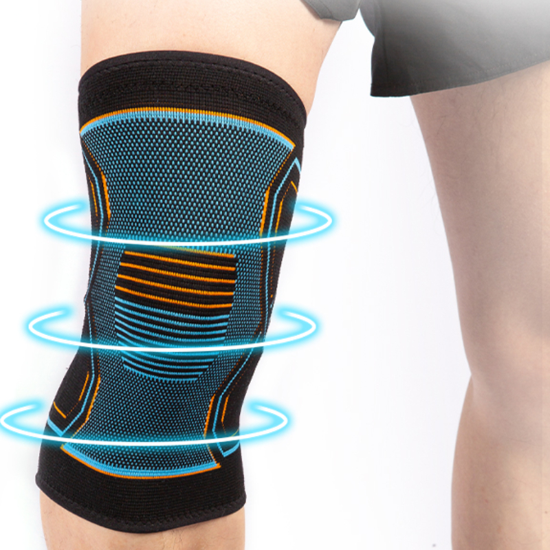 1pc Compression Knee Brace Workout Knee Support for Joint Pain Relief Running Biking Basketball Knitted Knee Sleeve for Adult