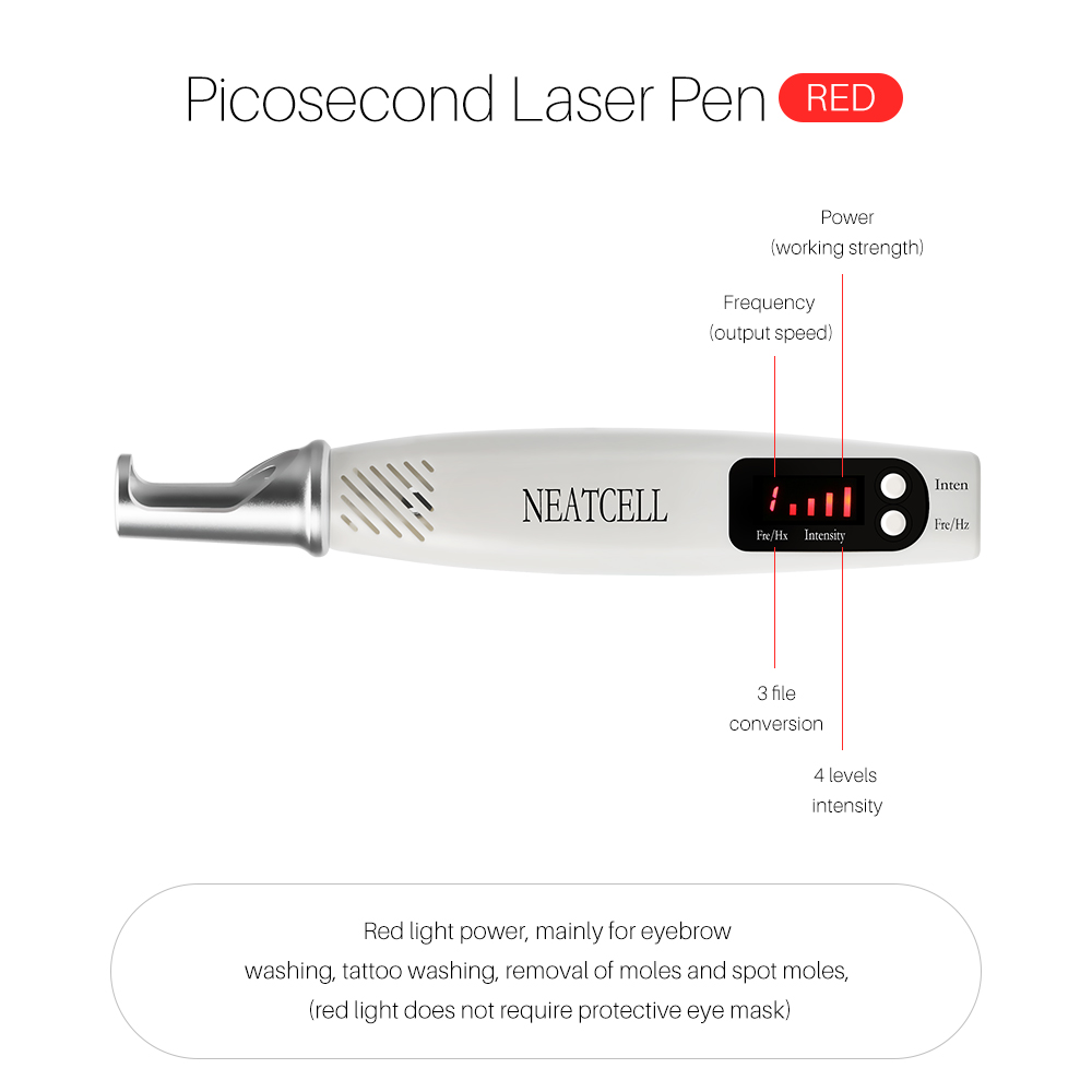 Laser Pen Red Blue Light Therapy Tattoo Scar Mole Freckle Removal Dark Spot Remover Machine Portable Beauty Laser Pen