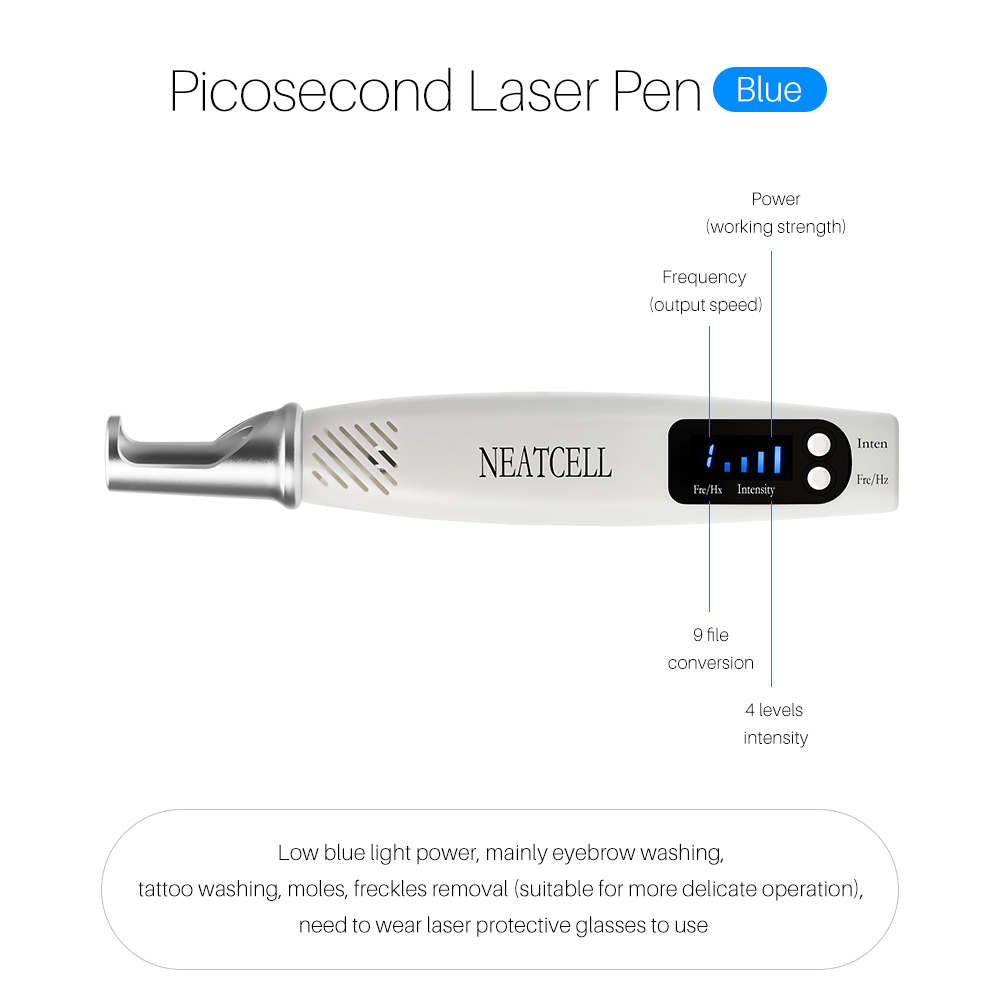 Laser Pen Red Blue Light Therapy Tattoo Scar Mole Freckle Removal Dark Spot Remover Machine Portable Beauty Laser Pen