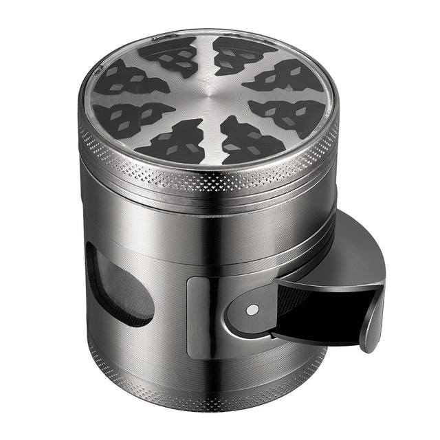 Kitchen & Dining room appliances Herb Grinder 4 piece set Tobacco Crusher With Pollen Scraper Premium Zinc alloy Hollow 2.3inch Diameter Cocina Cooking Gadget