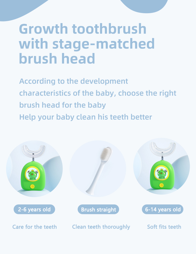 Kids Sonic Electric Toothbrush Cartoon Pattern Toothbrush Soft Silicone Brush Head Automatic Children Electric Toothbrush