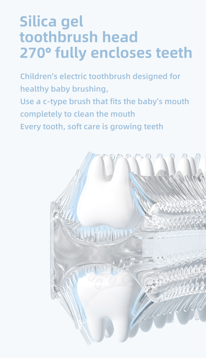 Kids Sonic Electric Toothbrush Cartoon Pattern Toothbrush Soft Silicone Brush Head Automatic Children Electric Toothbrush