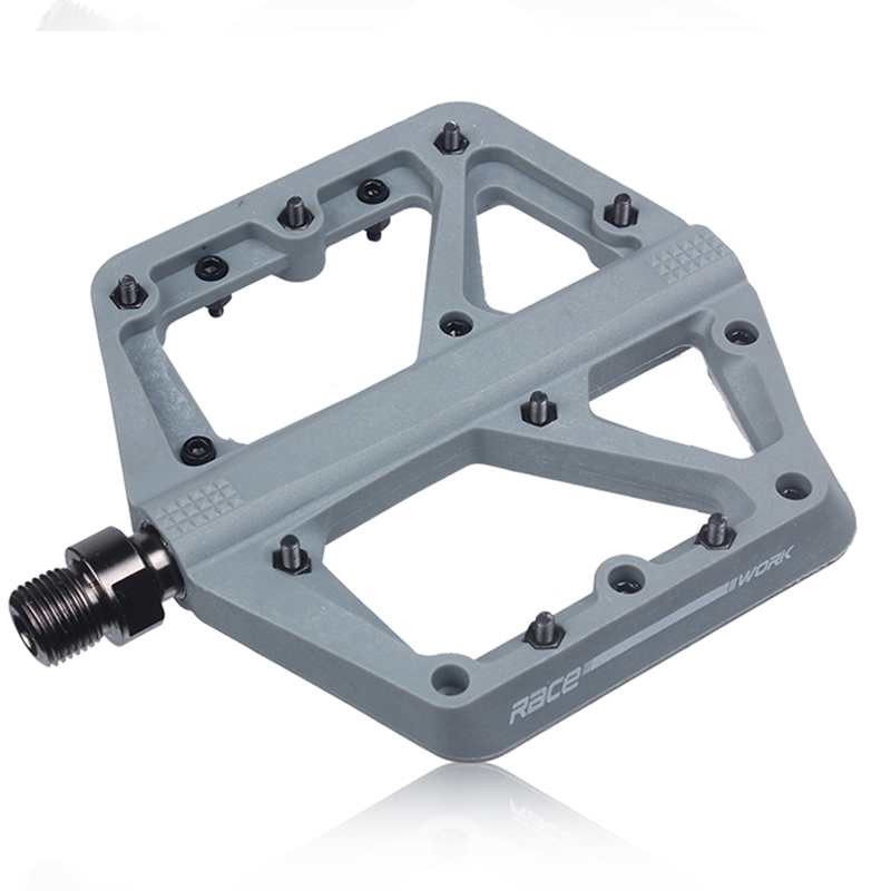 Bicycle Pedals Mtb Nylon Platform Footrest Flat Mountain Bike Paddle Grip Pedalen Bearings Footboards Cycling Foot Hold