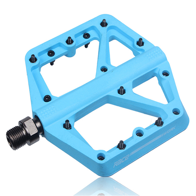 Bicycle Pedals Mtb Nylon Platform Footrest Flat Mountain Bike Paddle Grip Pedalen Bearings Footboards Cycling Foot Hold