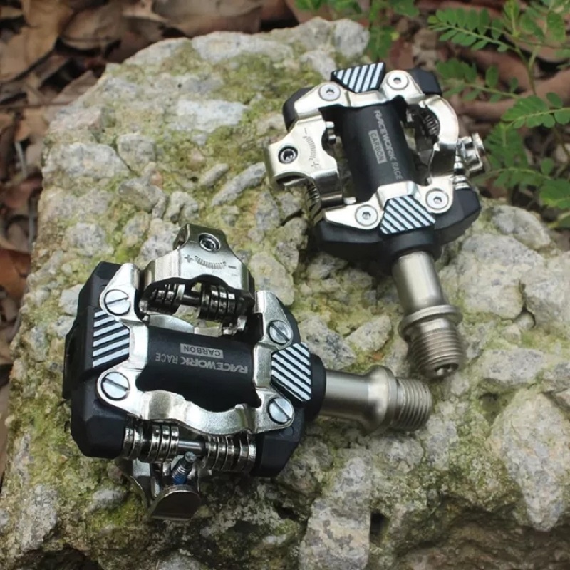 Mtb Pedals Mountain Bike Automatic Pedalen Clip Bicycle Paddle Spd Cleats Footrest Self-locking for Cycling Bearings