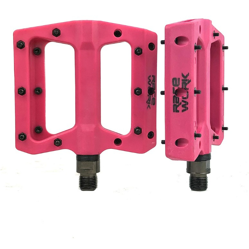 Bicycle Nylon Pedals Mtb Contact Automatic Flat Mountain Platform Racing Bike foot hold footrest Bicycle Accessories