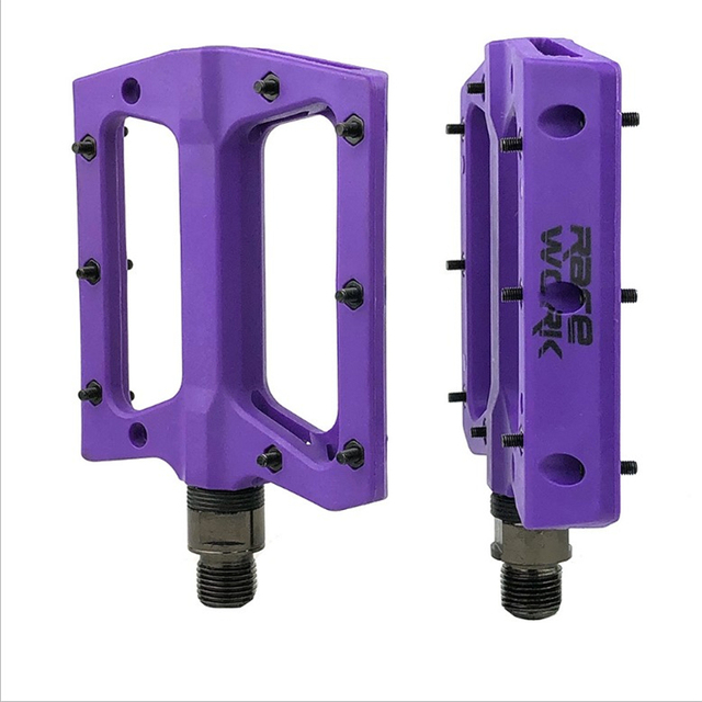 Bicycle Nylon Pedals Mtb Contact Automatic Flat Mountain Platform Racing Bike foot hold footrest Bicycle Accessories