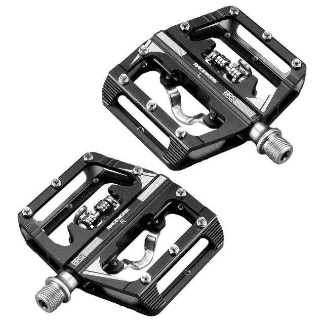 Outdoor Mtb Pedals for Bicycle Clip Automatic Pedals Platform Mountain Bike Mixed Footrest Double Function Power Meter Pedalen