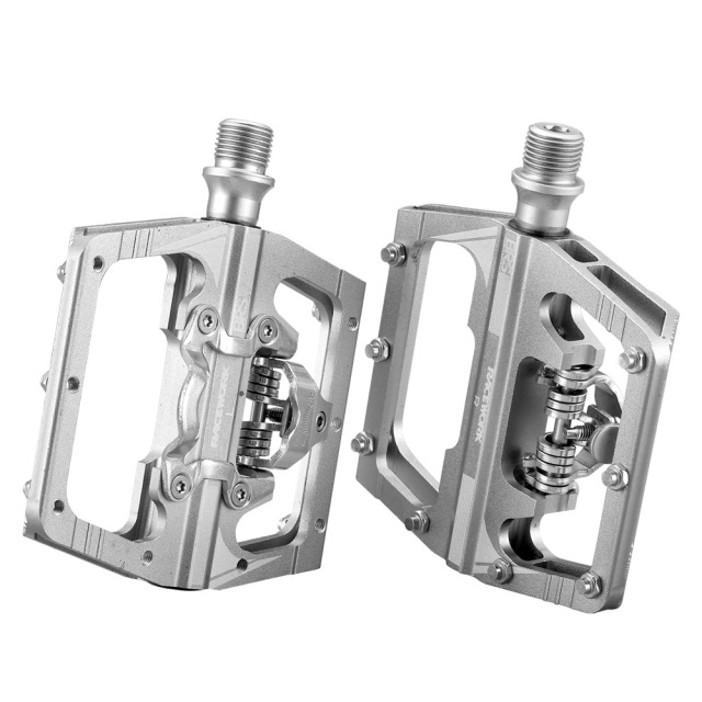 Outdoor Mtb Pedals for Bicycle Clip Automatic Pedals Platform Mountain Bike Mixed Footrest Double Function Power Meter Pedalen