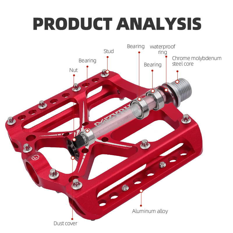 Outdoor Bicycle Pedals Ultralight  3 Bearings Cycling Aluminium Alloy MTB Pedals Flat Pedal Waterproof Bicycle Pedal