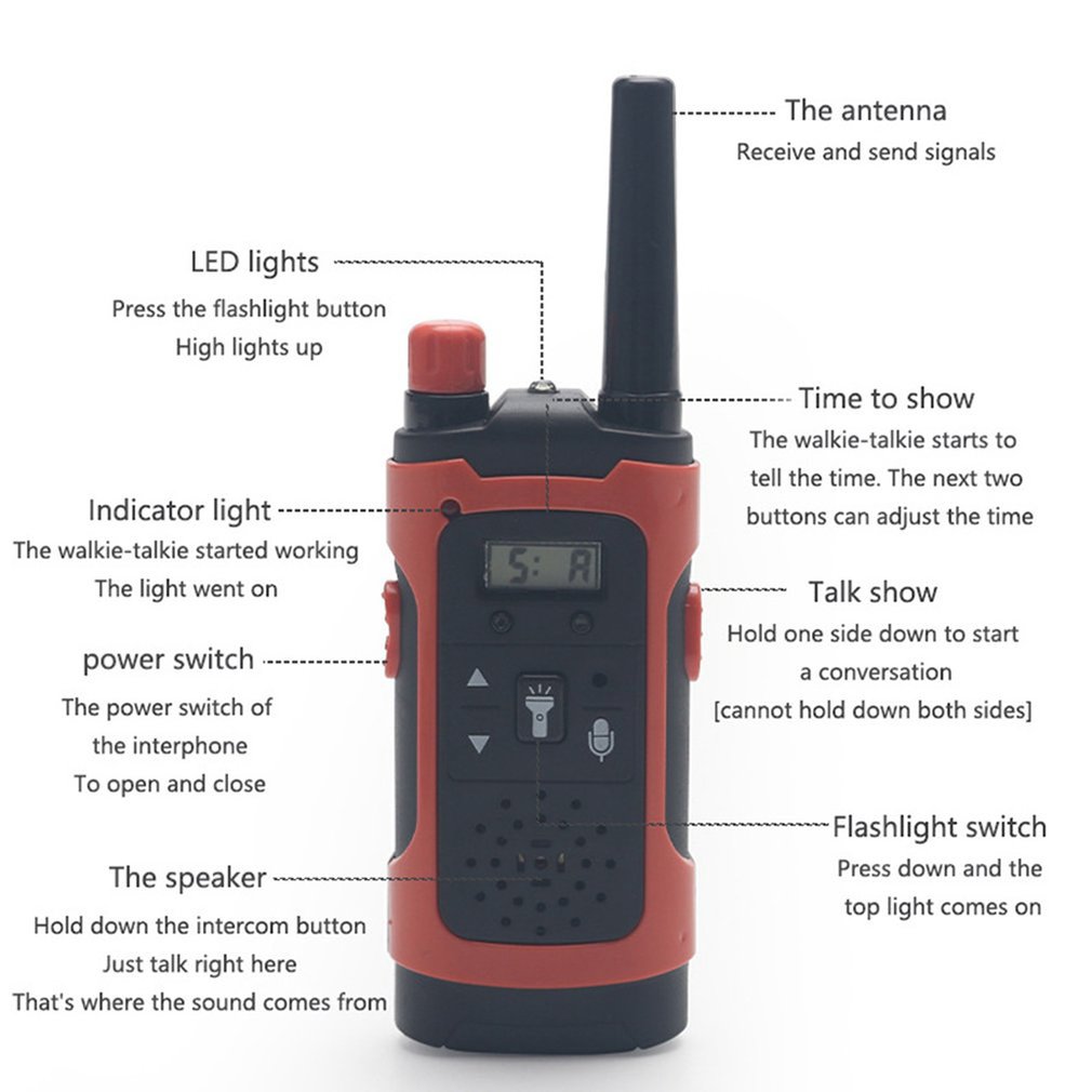 2Pcs Walkie Talkie Two-way Radio Stations Long Range Walkie-talkies Profesional Mini Walkie Talkie Wireless Call Walkie