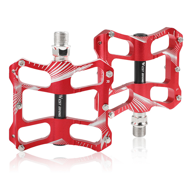 MTB Bike Pedals 2 Bearing Aluminum Alloy Bicycle Pedals Anti-slip Road BMX Universal Footrest Cycling Accessories