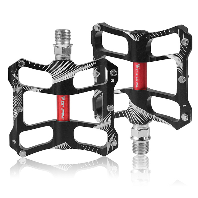 MTB Bike Pedals 2 Bearing Aluminum Alloy Bicycle Pedals Anti-slip Road BMX Universal Footrest Cycling Accessories