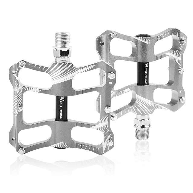 MTB Bike Pedals 2 Bearing Aluminum Alloy Bicycle Pedals Anti-slip Road BMX Universal Footrest Cycling Accessories