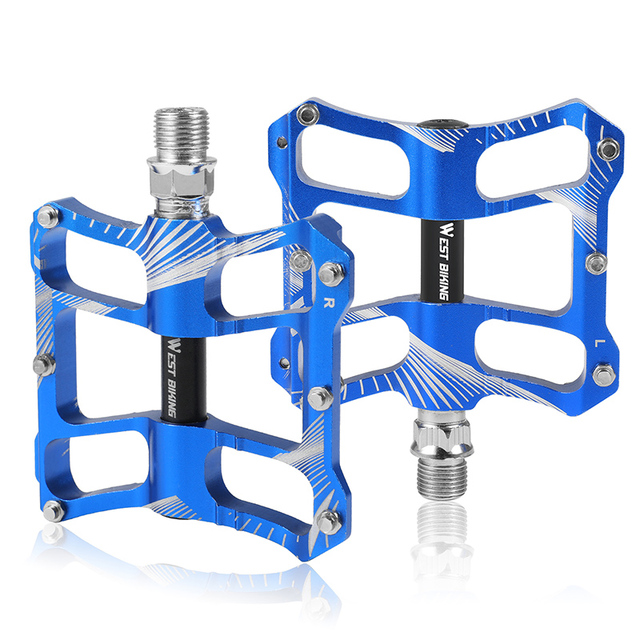MTB Bike Pedals 2 Bearing Aluminum Alloy Bicycle Pedals Anti-slip Road BMX Universal Footrest Cycling Accessories