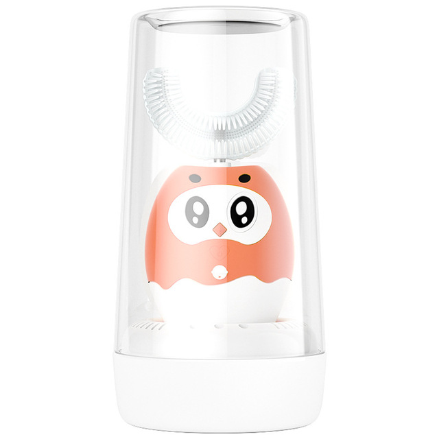 Smart 360 Degress U Sonic Electric Toothbrush Kids Silicone Automatic Ultrasonic Tooth Brush Children Blue Light Teeth Brush