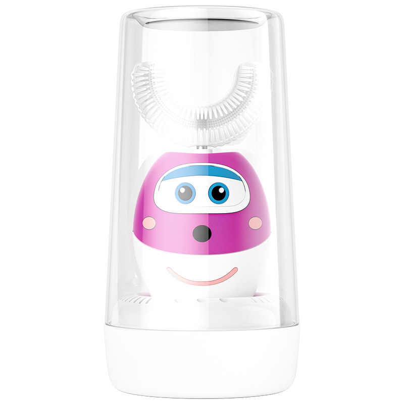 Smart 360 Degress U Sonic Electric Toothbrush Kids Silicone Automatic Ultrasonic Tooth Brush Children Blue Light Teeth Brush