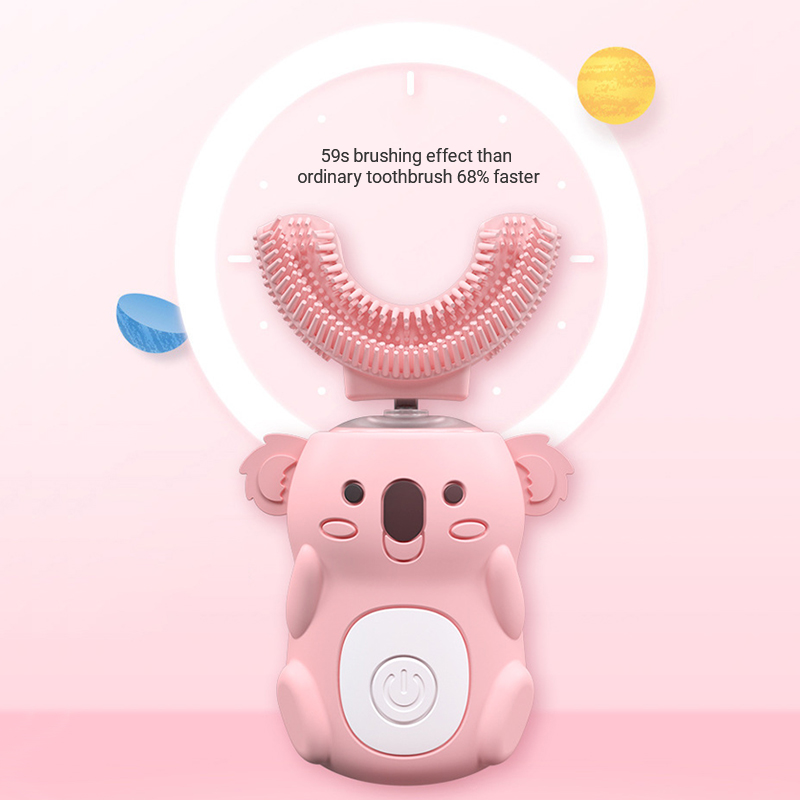 Electric Toothbrush U Shaped Type Toothbrush 360 Degrees Ultrasonic Children Whitening Silicone Automatic Electric Toothbrush