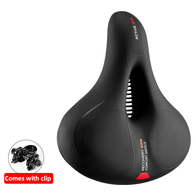 Road Bike Saddle Rainproof PU Surface Soft Memory Sponge Shockproof Bike Seat MTB Saddle Reflective Bicycle Saddle Seat