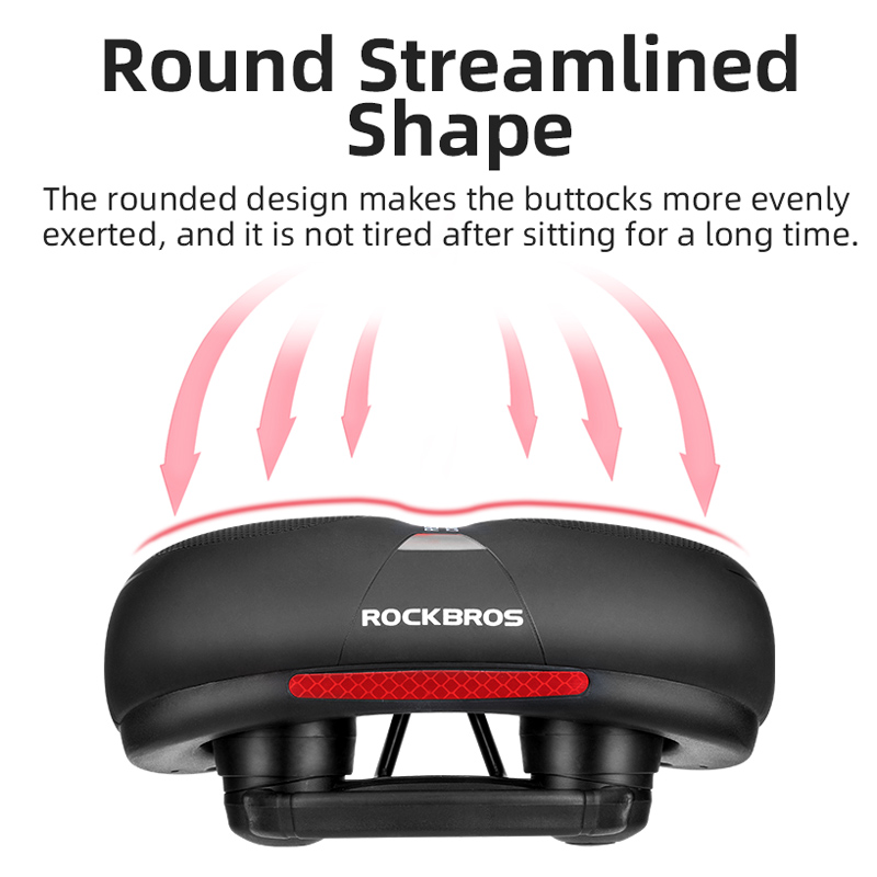 Road Bike Saddle Rainproof PU Surface Soft Memory Sponge Shockproof Bike Seat MTB Saddle Reflective Bicycle Saddle Seat