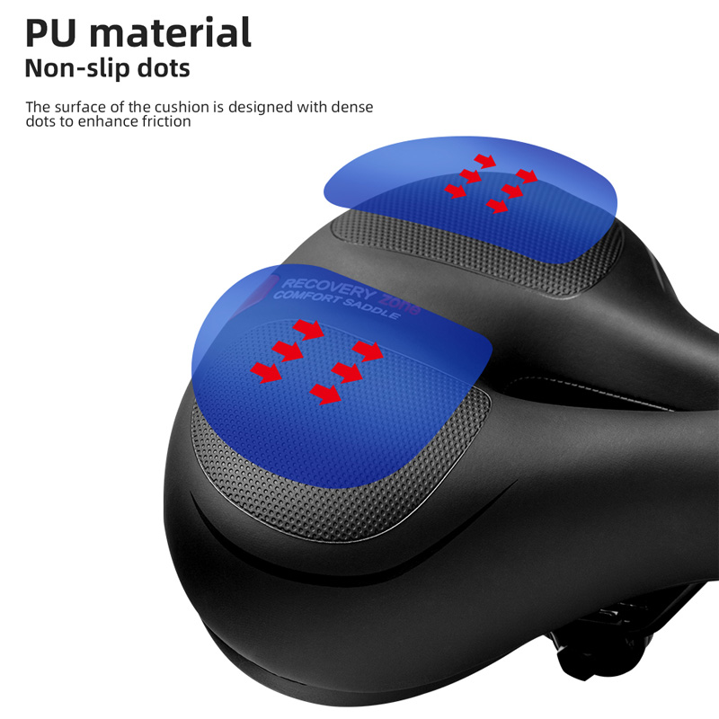 Road Bike Saddle Rainproof PU Surface Soft Memory Sponge Shockproof Bike Seat MTB Saddle Reflective Bicycle Saddle Seat