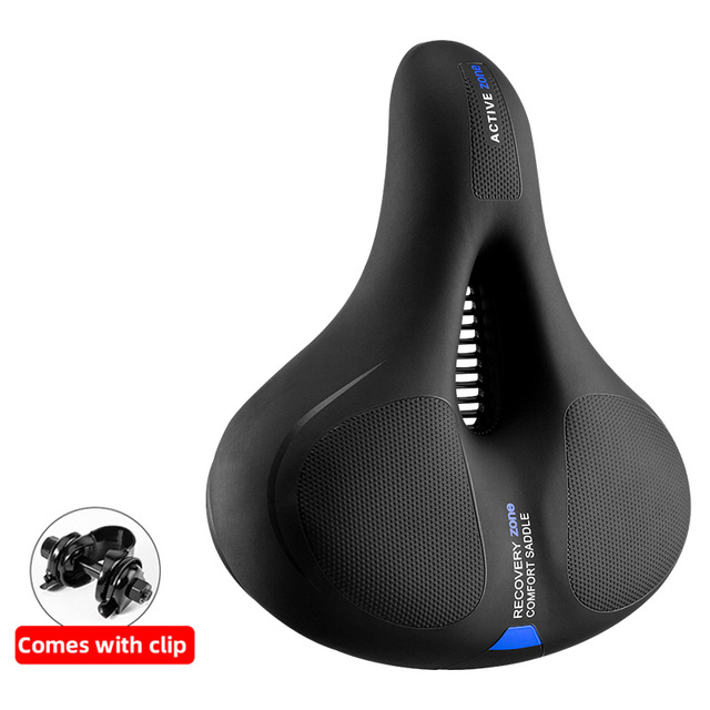 Road Bike Saddle Rainproof PU Surface Soft Memory Sponge Shockproof Bike Seat MTB Saddle Reflective Bicycle Saddle Seat