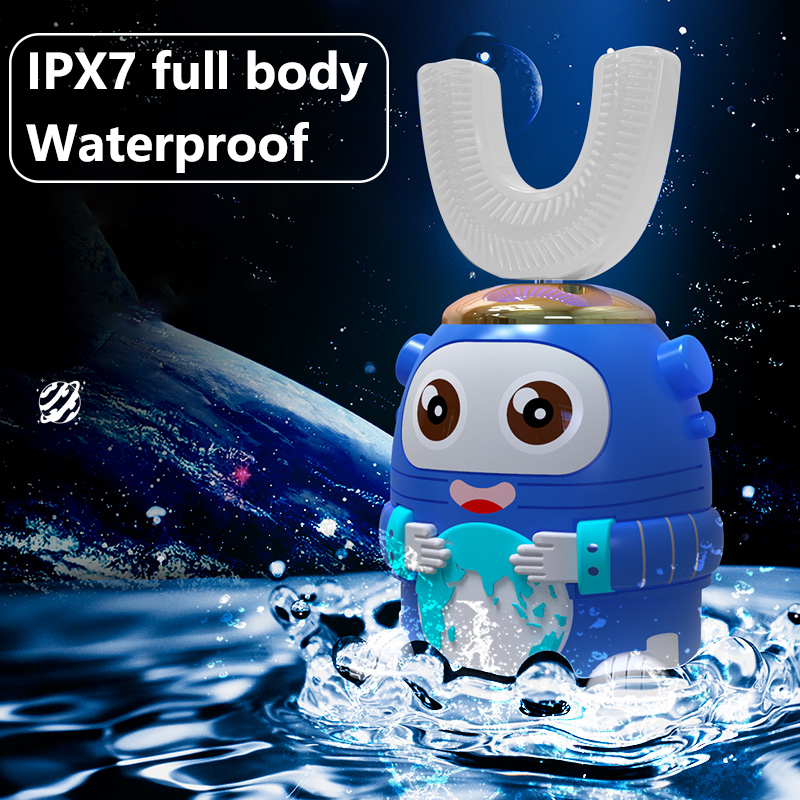 Intelligent 360 Degrees silicone U type XaoMi Ultrasonic automatic Electric Toothbrush USB Charging Cartoon Pattern Children