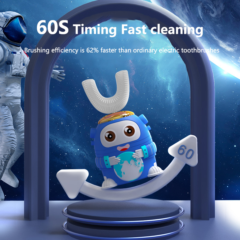 Intelligent 360 Degrees silicone U type XaoMi Ultrasonic automatic Electric Toothbrush USB Charging Cartoon Pattern Children